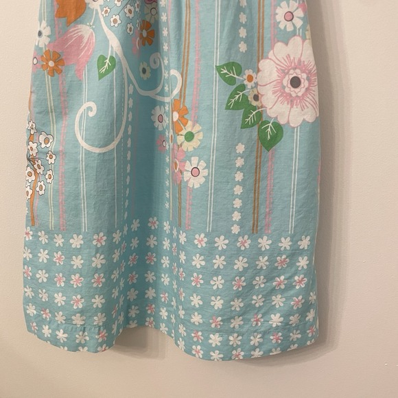 Red Camel Girls 3 Junior XS Mod Floral Halter Dress Retro Hippie Boho 60s 70s - Picture 6 of 11